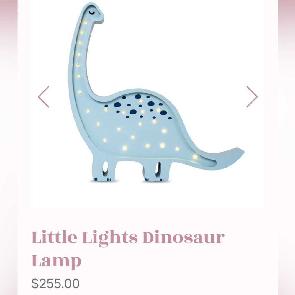 Little Lights Dinosaur Lamp. Handmade in Poland from Pinewood. NWT, in box!